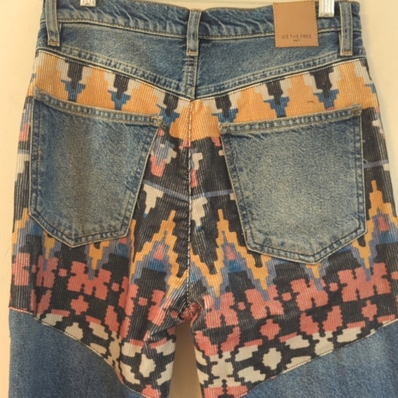 Free People Rocky Mountain Corduroy Patchwork Jeans - Picture 8 of 16
